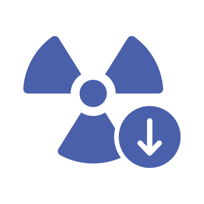 LESS RADIATION
Up to 80% less